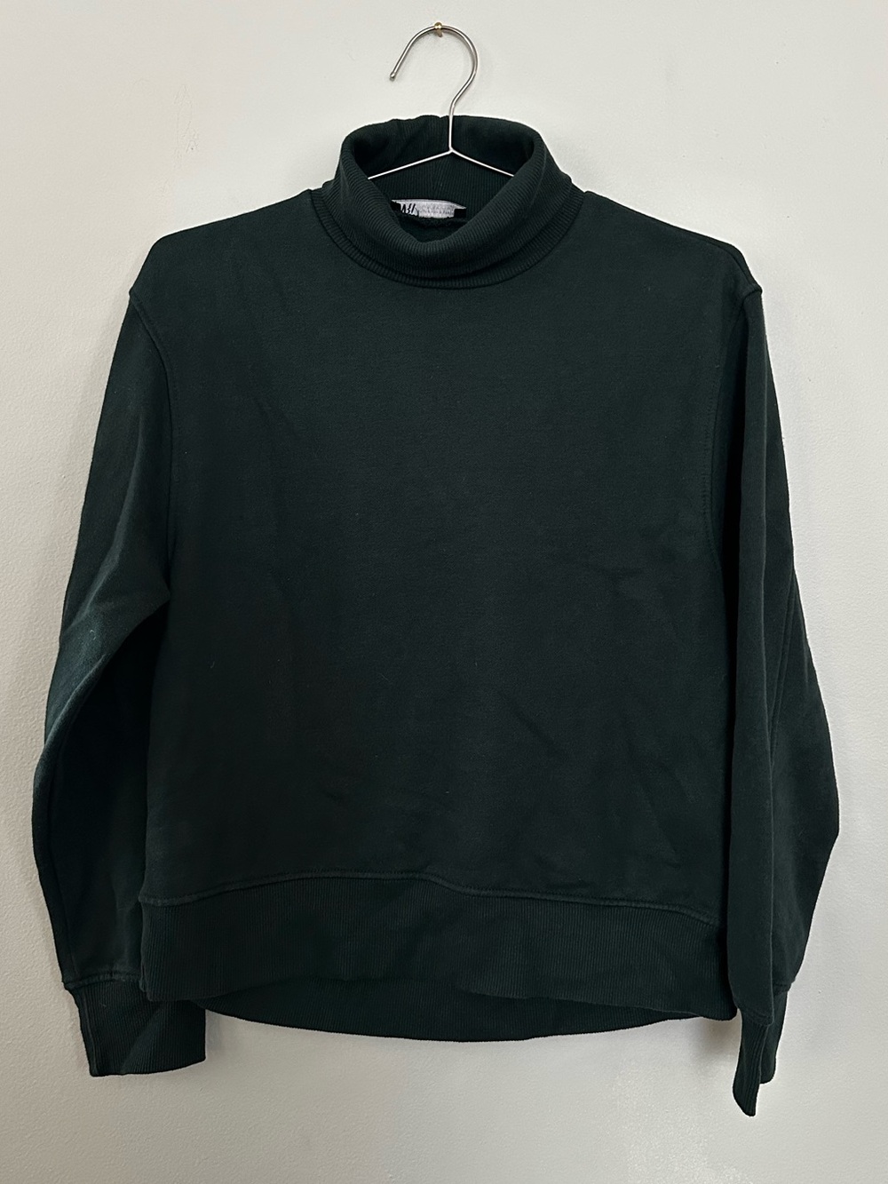Zara Dark Green Turtleneck Sweatshirt Pullover Size S